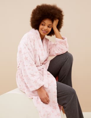 m&s ladies fleece dressing gowns