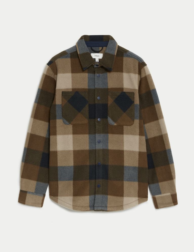 Fleece Check Overshirt | M&S Collection | M&S