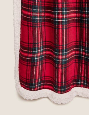 Fleece Checked Throw M S