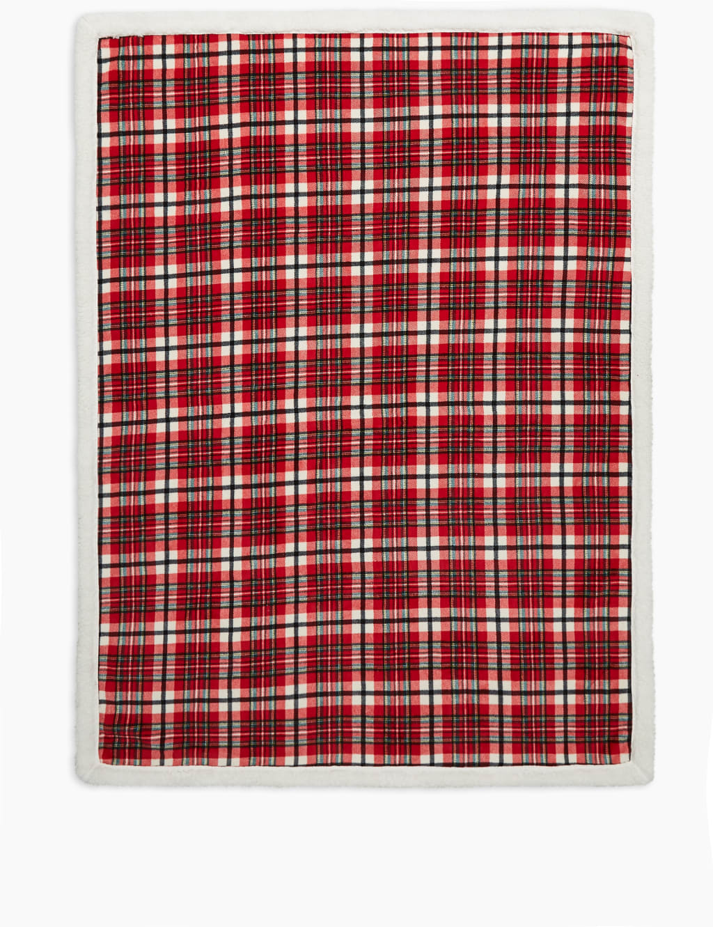 Fleece Checked Throw M&S