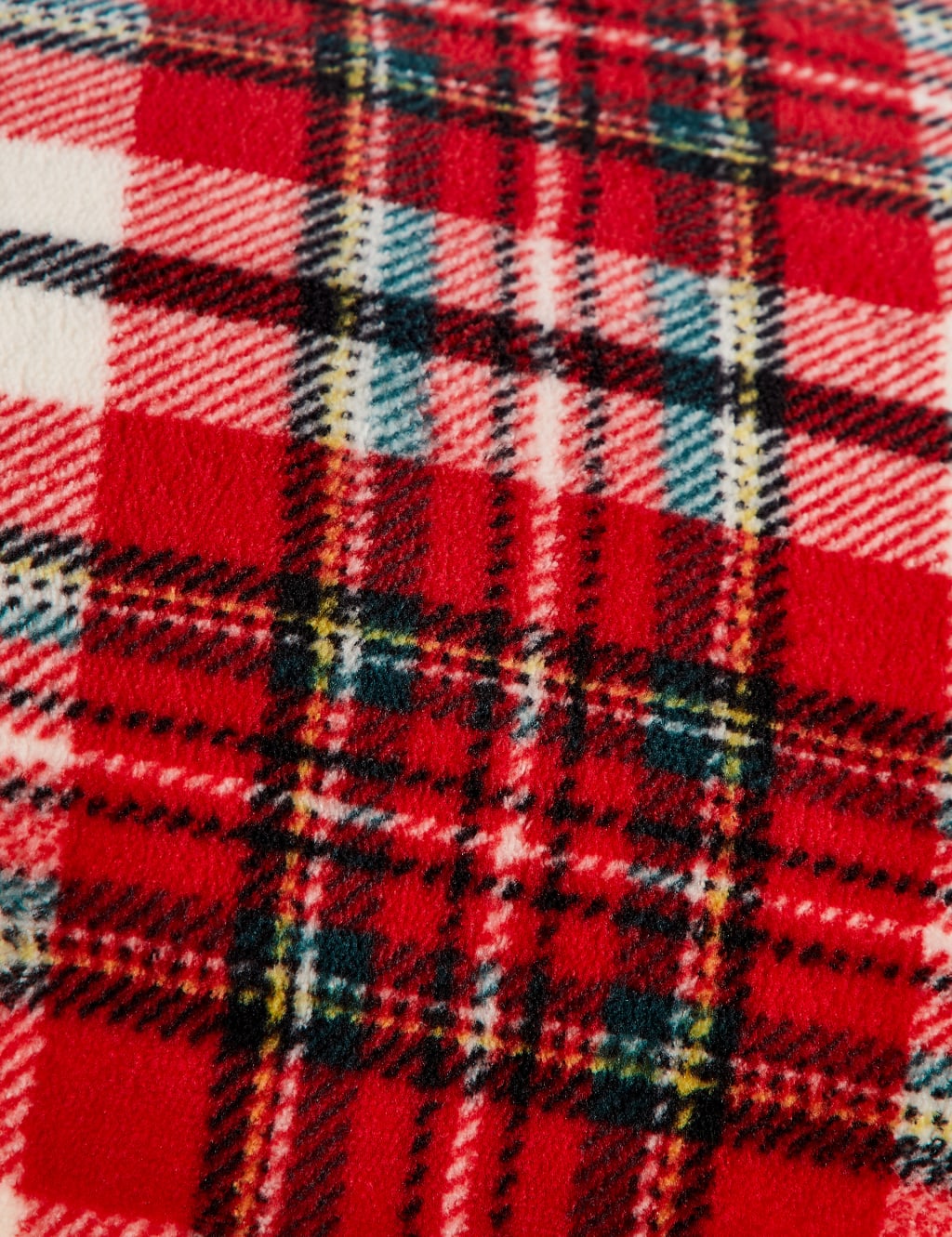 Fleece Checked Throw M&S