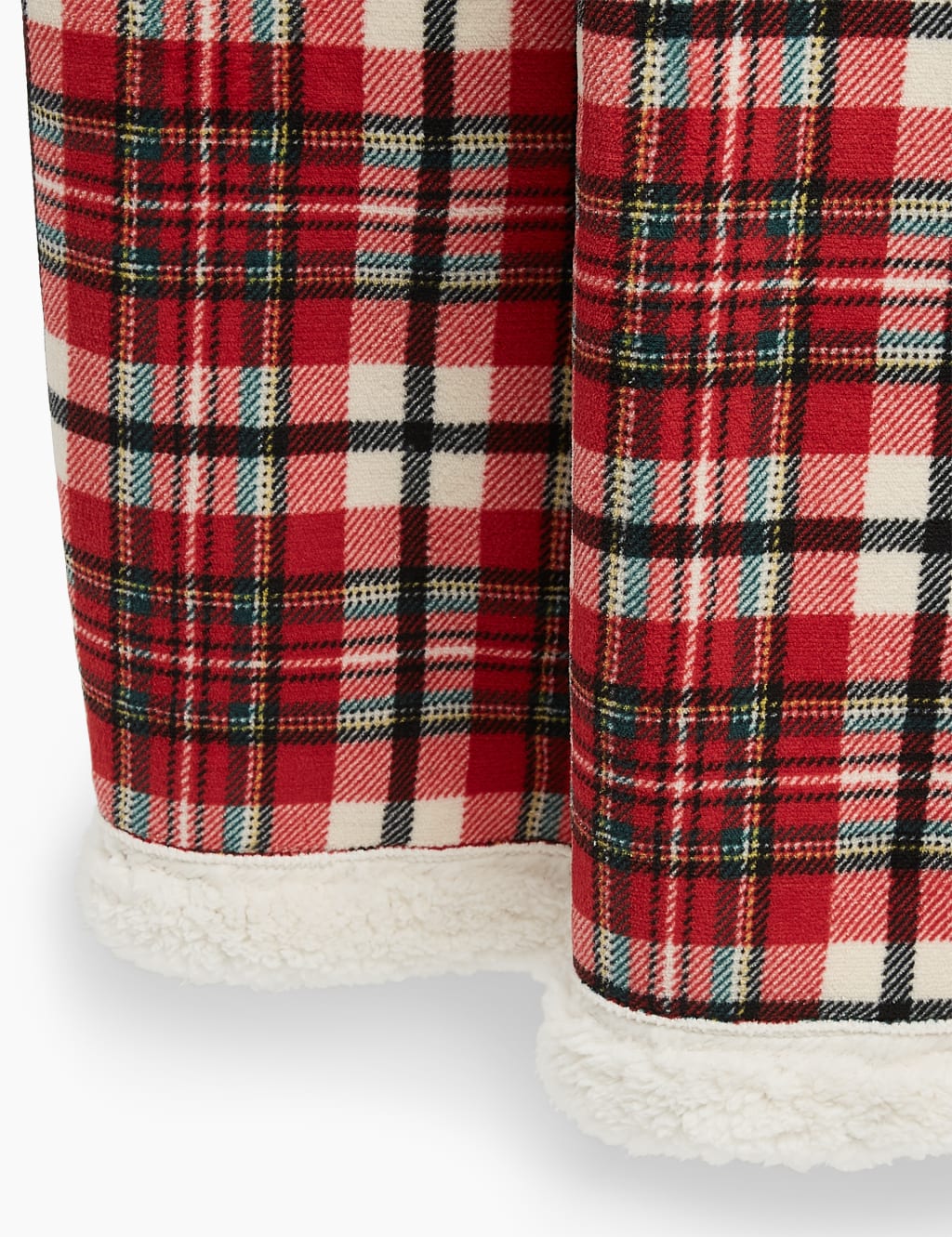 Fleece Checked Throw M&S