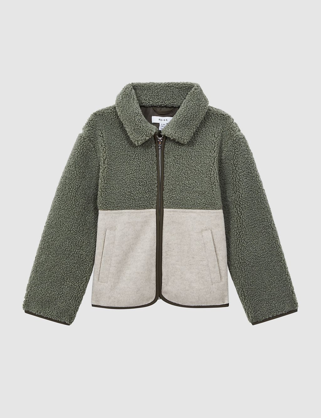 Fleece Colour Block Zip-Through Jacket (3-14 Yrs) 1 of 5