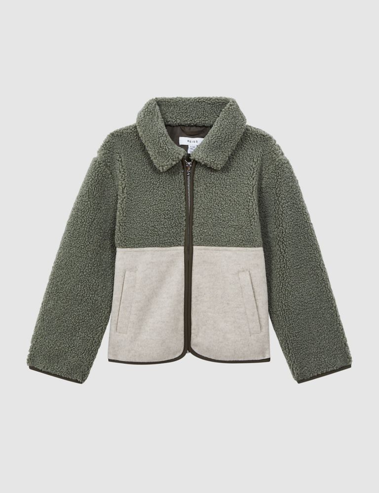 Fleece Colour Block Zip-Through Jacket (3-14 Yrs) 2 of 5