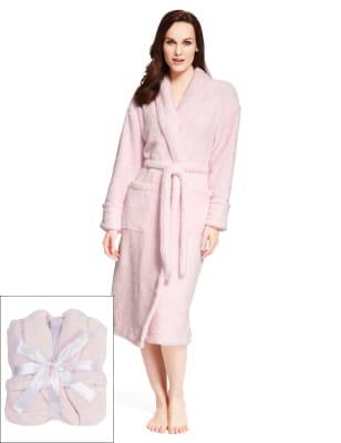 Marks and spencer fleece dressing gown sale