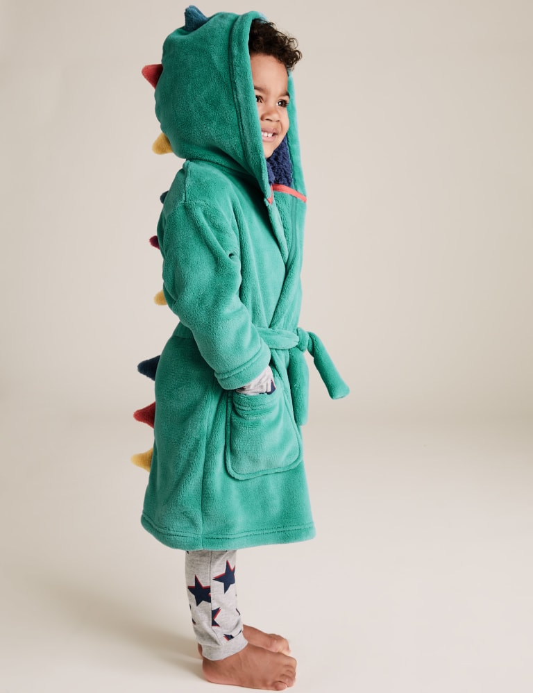 Fleece Dinosaur Dressing Gown (1-7 Yrs) | Mu0026S