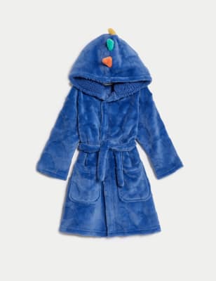 Fleece Dinosaur Novelty Dressing Gown (1-7 Yrs) | Mu0026S Collection | Mu0026S