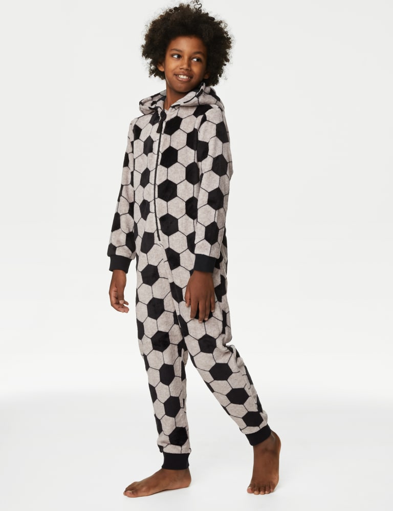 Marble Print Fleece Onesie (6-16 Yrs)