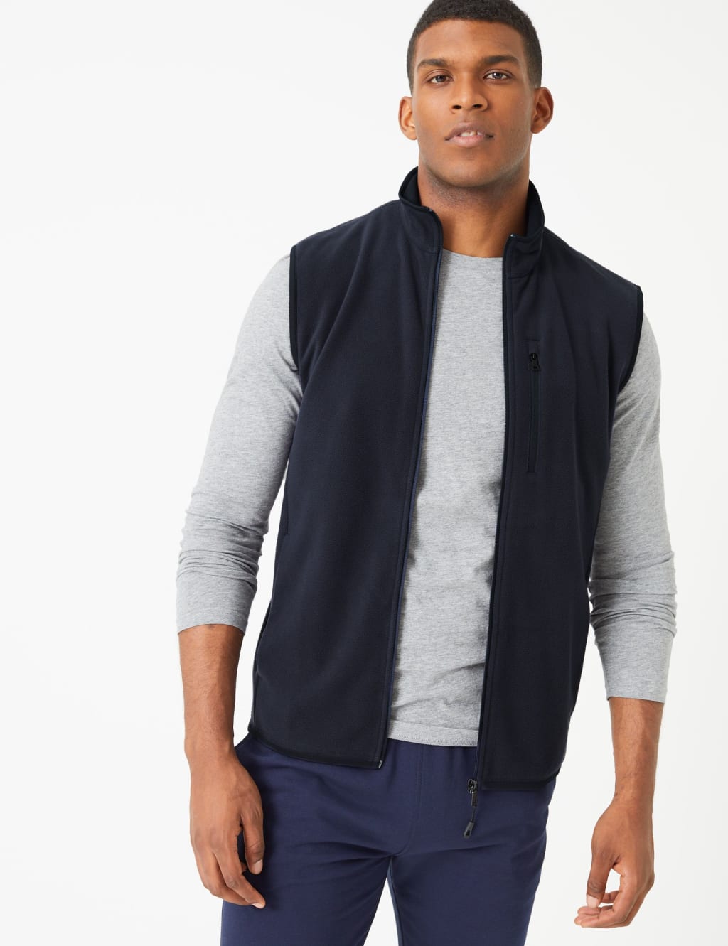 Men's sleeveless fleece gilet outlet