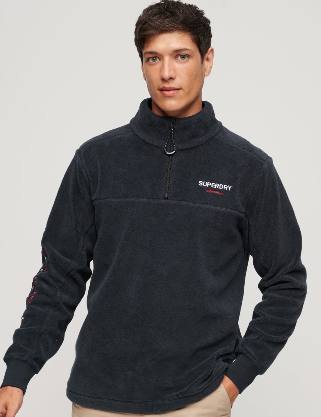 Mens superdry fleece on sale jacket