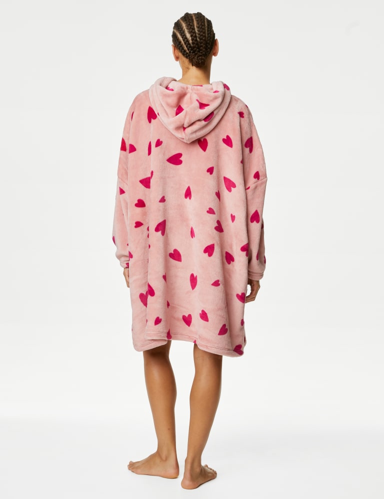 Fleece Heart Print Lounge Hoodie | Mu0026S Collection | Mu0026S