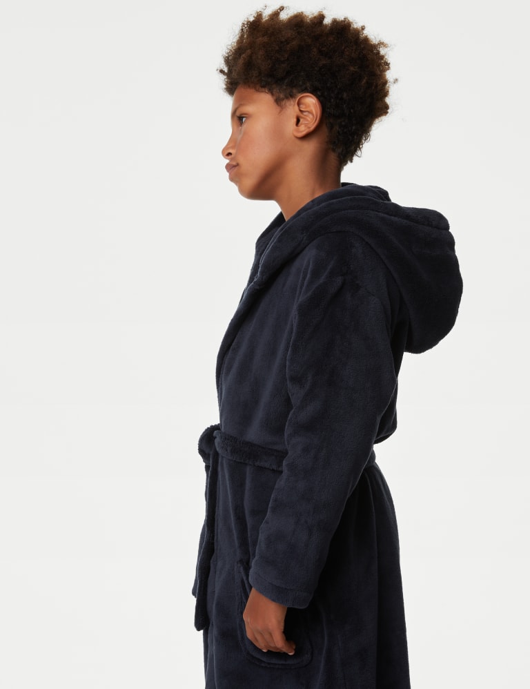 Fleece Hooded Dressing Gown 6 16 Yrs