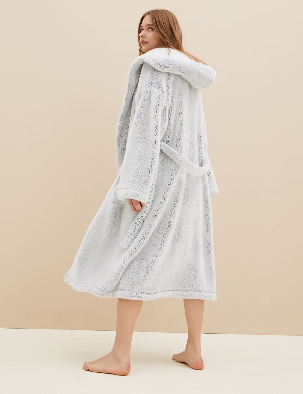 Fleece Hooded Dressing Gown | M&S Collection | M&S