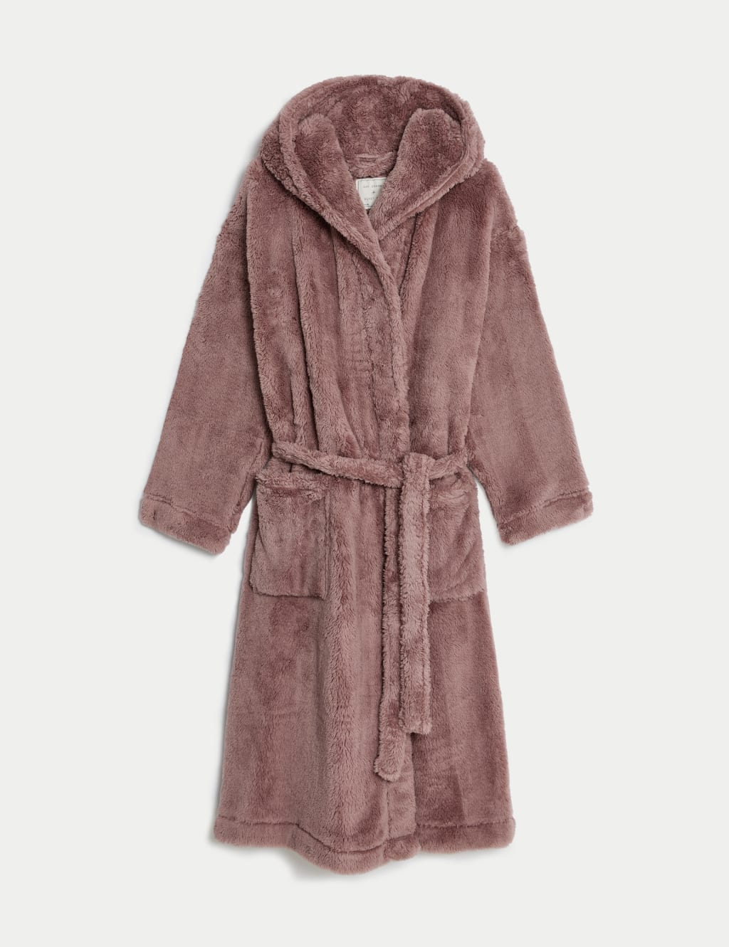 Fleece Hooded Long Dressing Gown 1 of 5