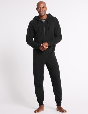 Fleece Hooded Onesie M S Collection M S