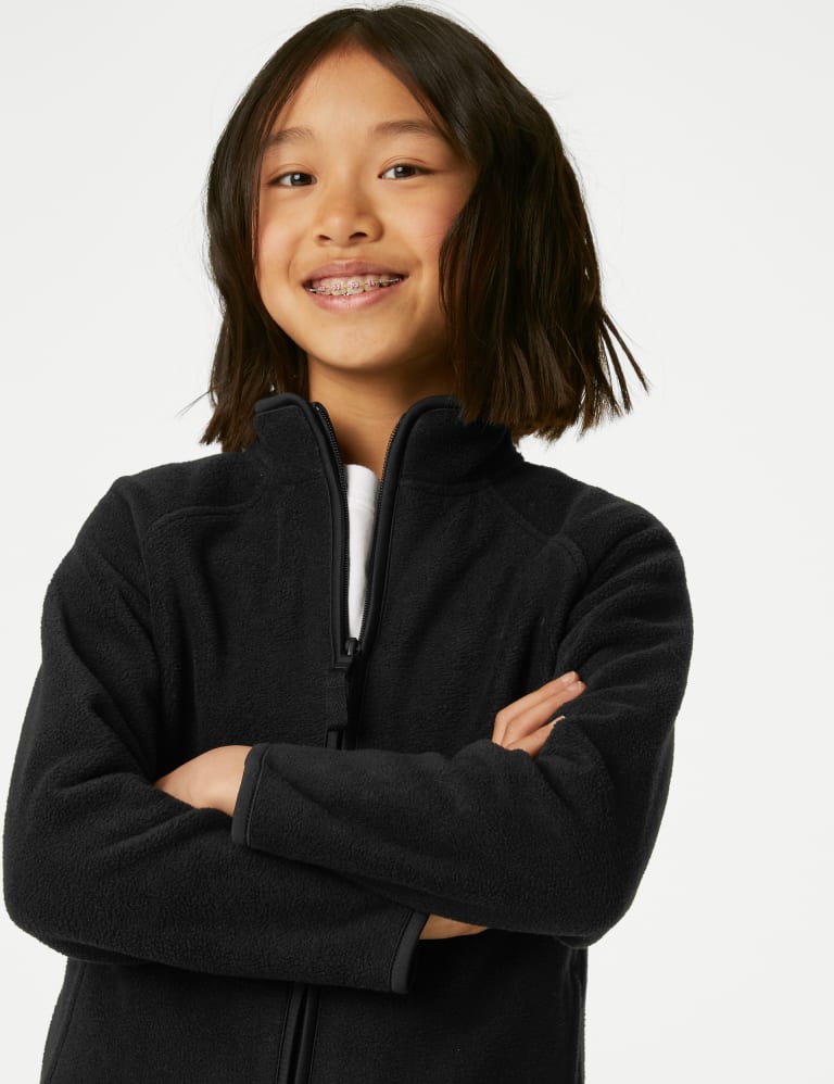 Girls black cheap fleece jacket