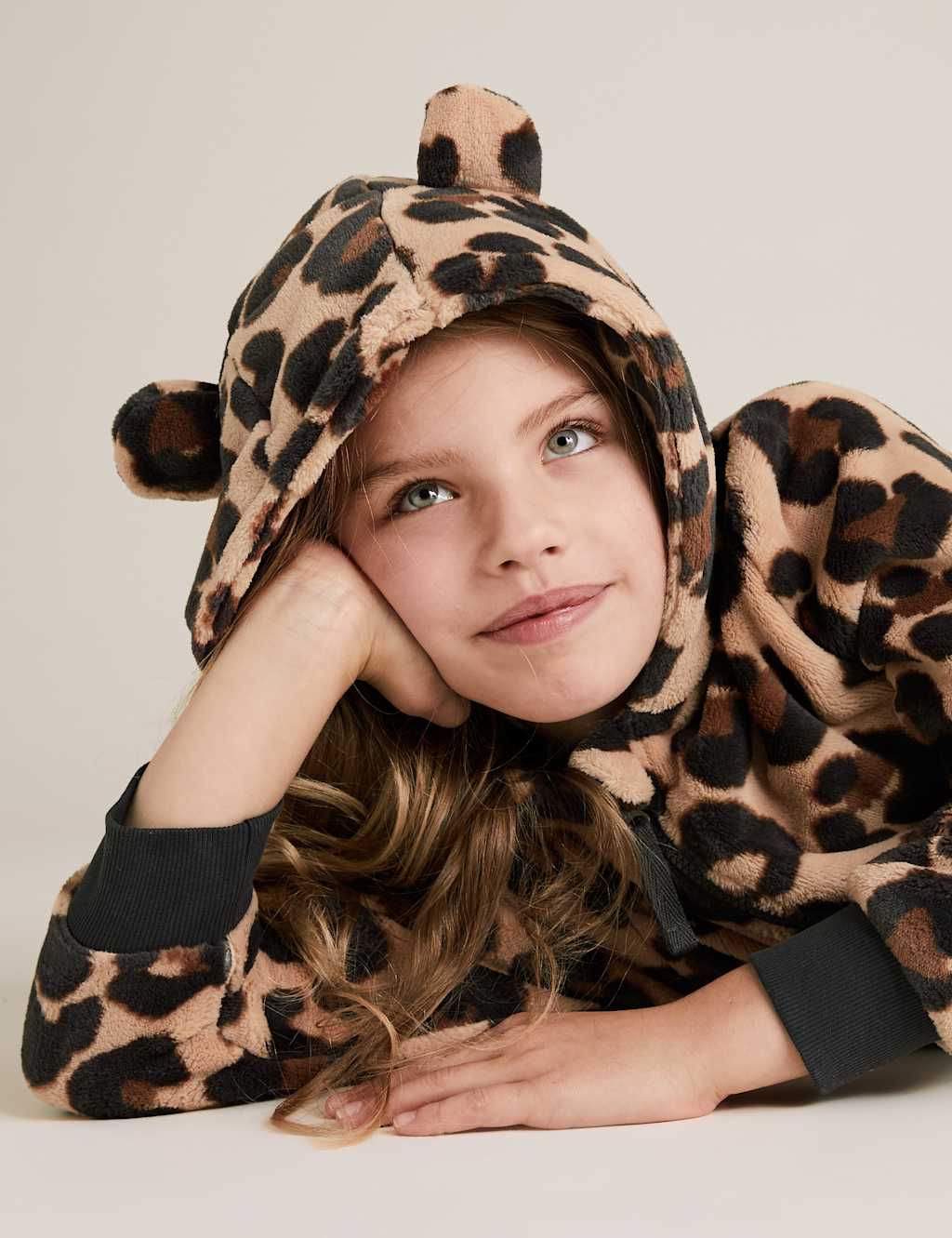 Fleece Leopard Onesie (616 Years) M&S Collection M&S