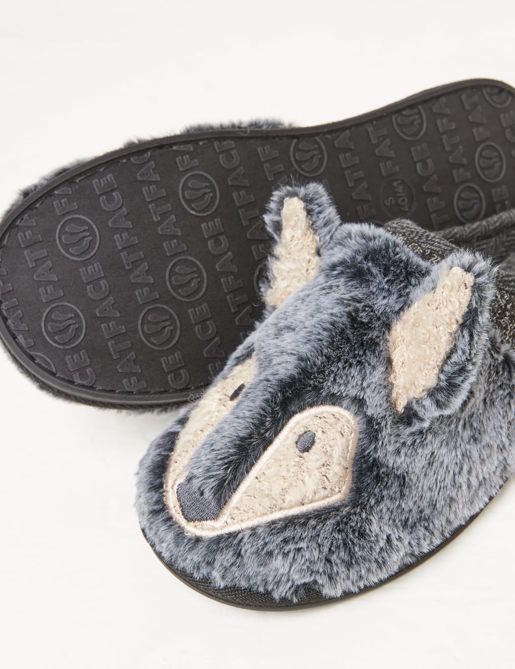 Fleece Lined Fox Mule Slippers