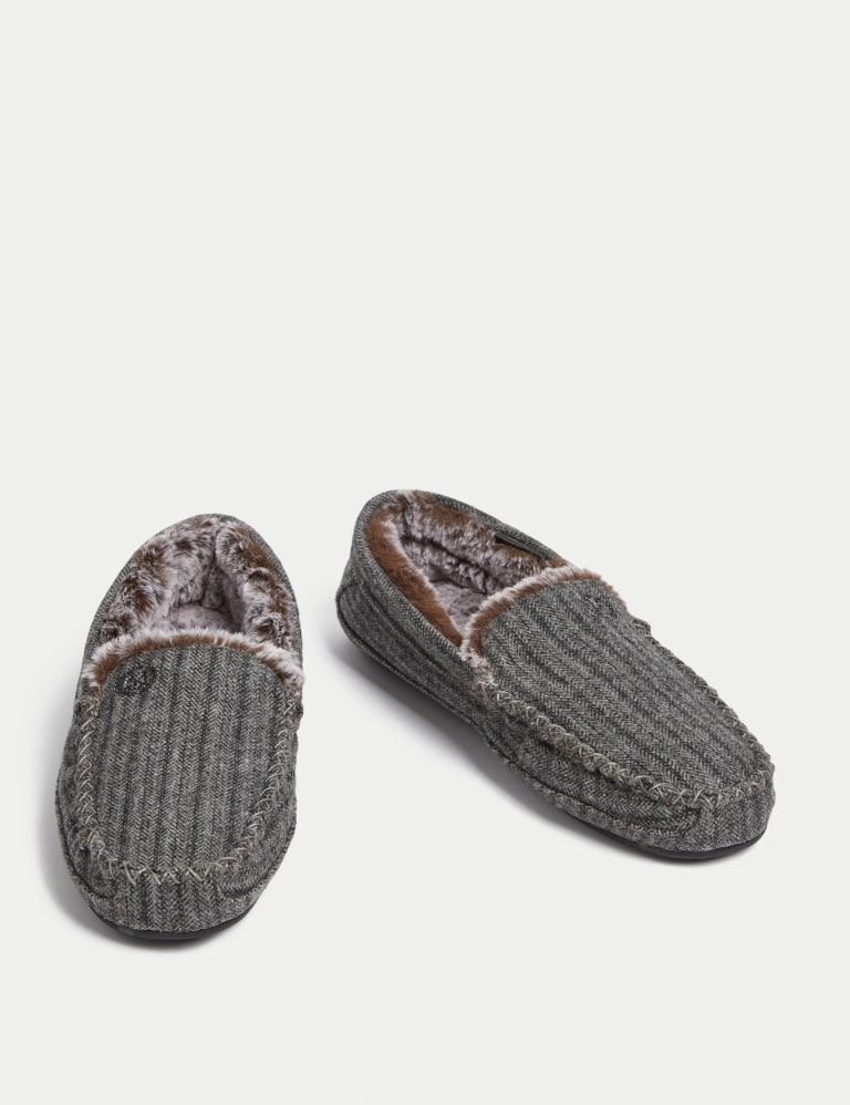 M&s moccasin hotsell slippers ladies