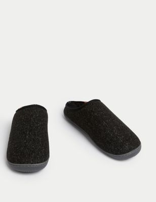 Fleece Lined Mule Slippers with Freshfeet™ Image 2 of 4