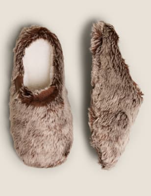 fleece lined mule slippers