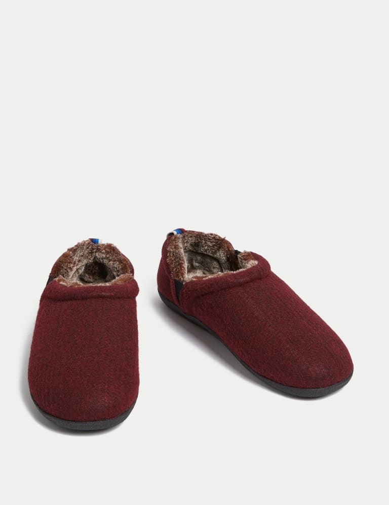 Fleece Lined Mule Slippers with Freshfeet