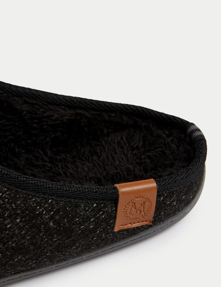 Fleece Lined Mule Slippers with Freshfeet™ 3 of 4