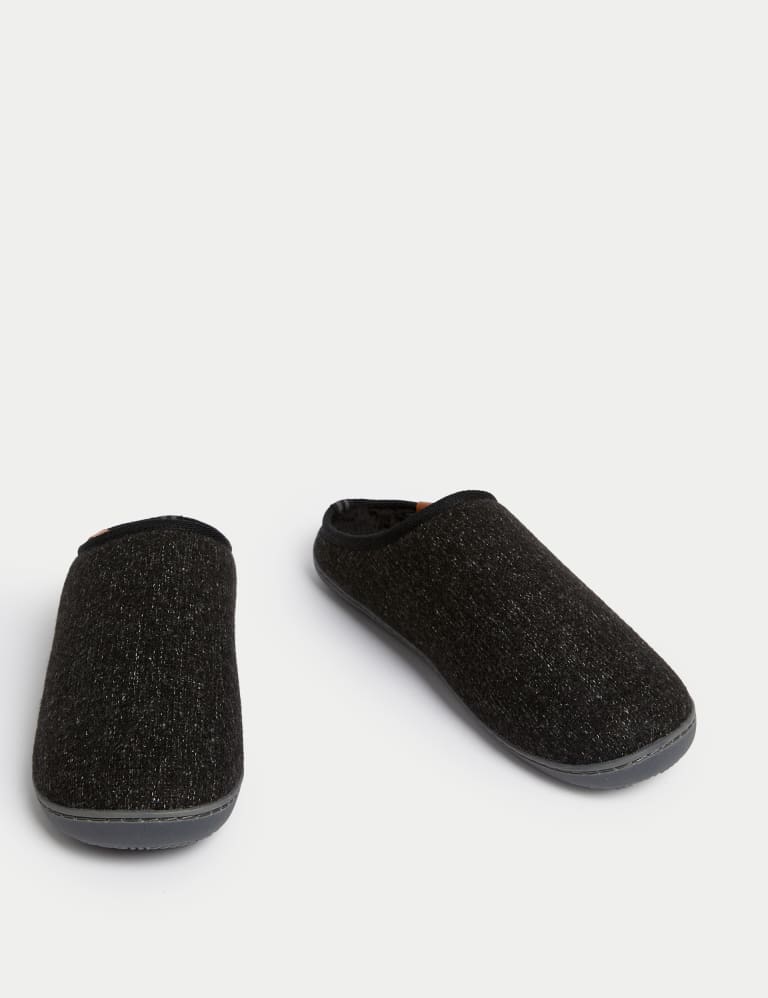 Fleece Lined Mule Slippers with Freshfeet™ 2 of 4