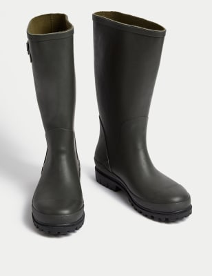 Leather lined wellington on sale boots