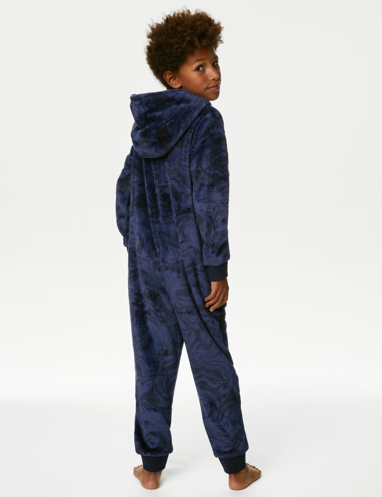 Marble Print Fleece Onesie (6-16 Yrs)