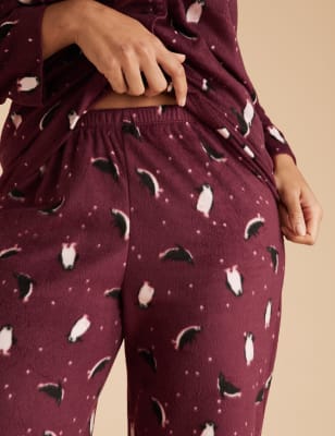 Ladies Penguin Super Soft Fleece Pyjamas Christmas Gift S,M,L NEW SUPERB!!