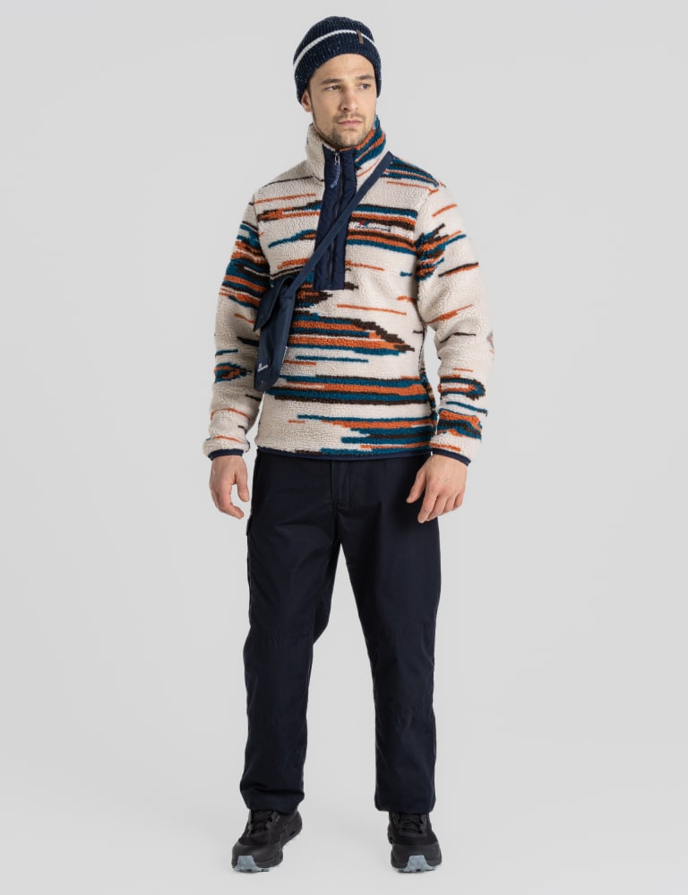 Fleece Printed Half Zip Funnel Neck Jacket Craghoppers M S