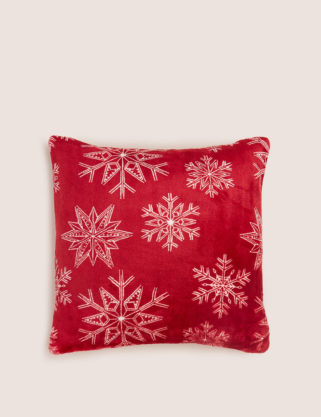 Fleece Snowflake Medium Christmas Cushion 3 of 4