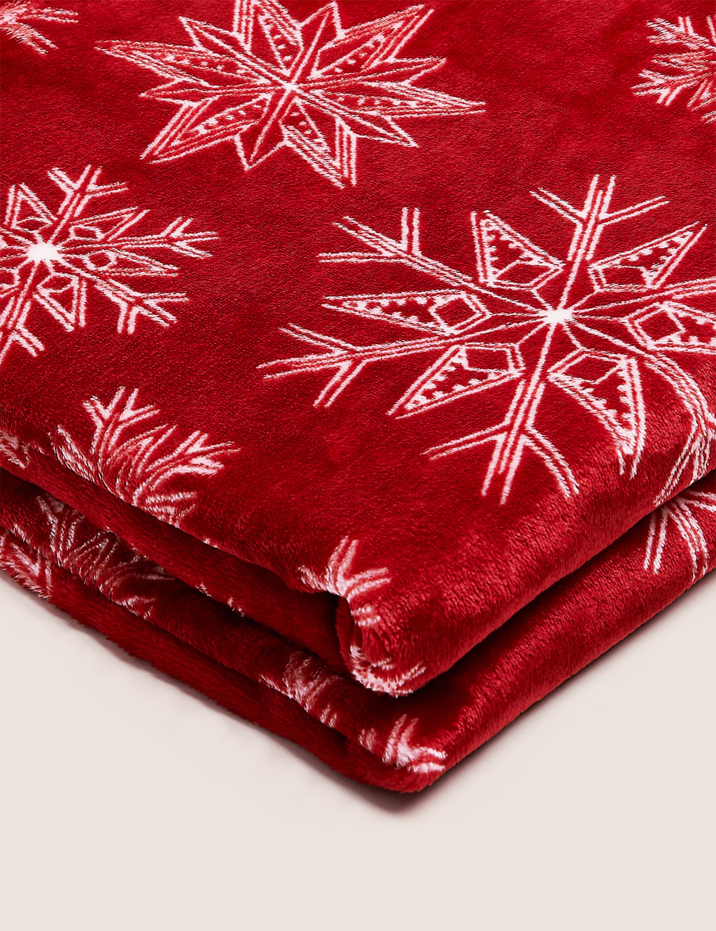 Fleece Snowflake Throw M&S