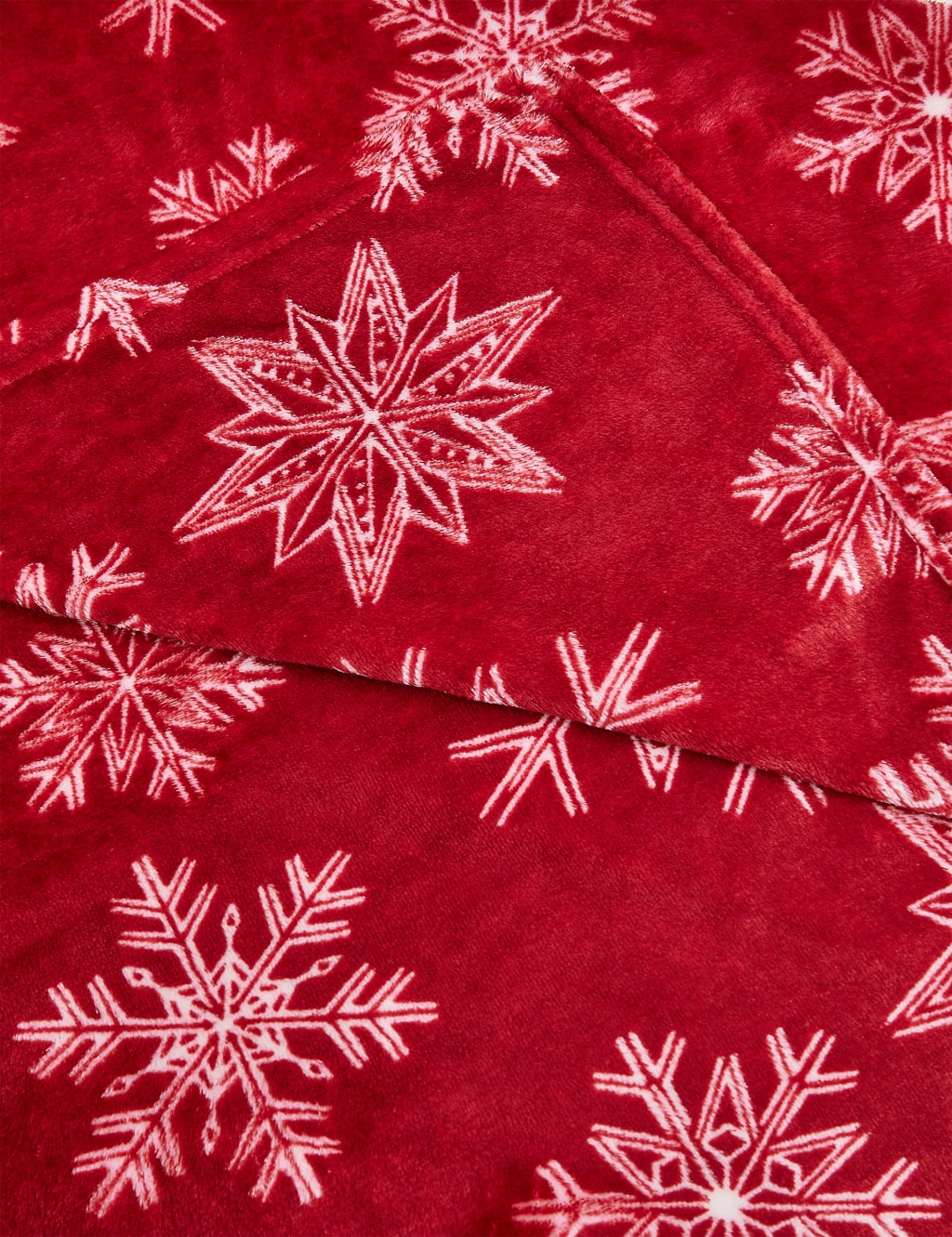 Fleece Snowflake Throw M&S