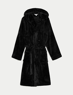 Fleece Supersoft Hooded Dressing Gown Image 2 of 5