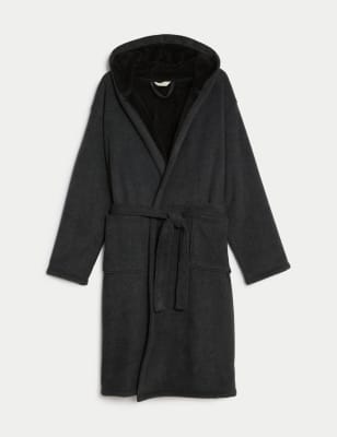 Fleece Supersoft Hooded Dressing Gown Image 2 of 5