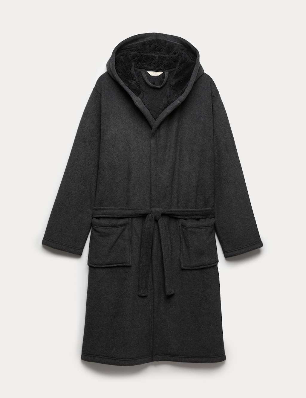 Fleece Supersoft Hooded Dressing Gown M&S Collection M&S