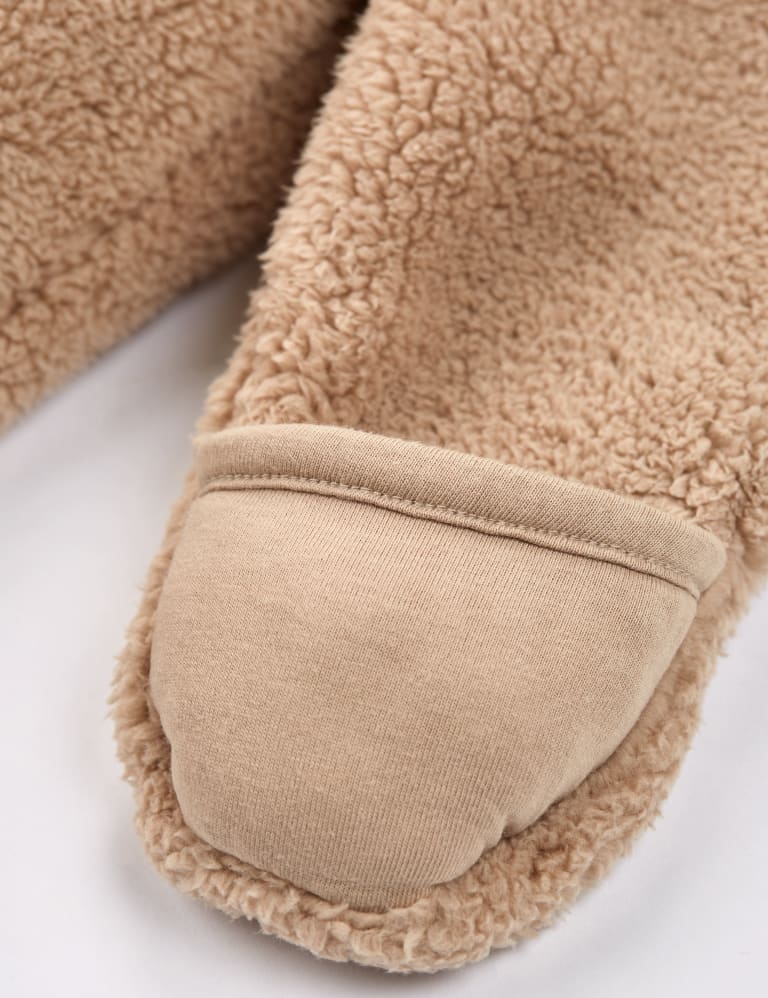 Fleece Teddy Bear Pramsuit (0 24 Mths) Frugi M&S