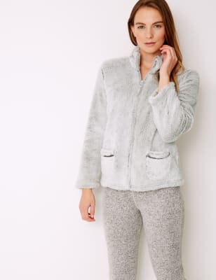 short fleece bed jacket