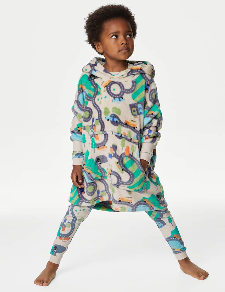 Fleece Transport Oversized Hoodie (3-8 Yrs) | Mu0026S Collection | Mu0026S