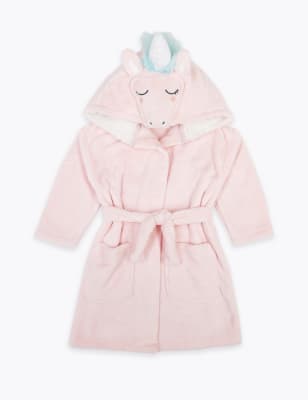 Fleece Unicorn Dressing Gown 1 7 Yrs M S