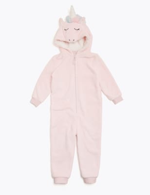 Fleece Unicorn Onesie 1 7 Yrs M S