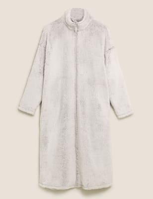 long zipped dressing gown