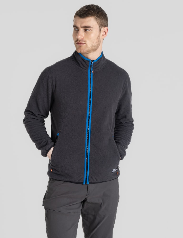 Fleece Zip Up Funnel Neck Jacket 1 of 7