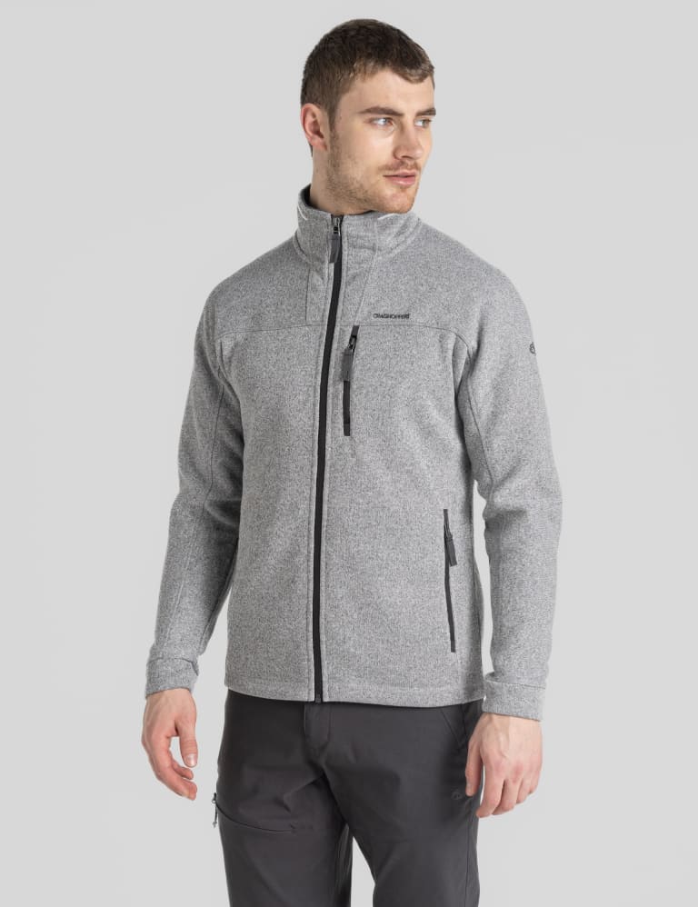 Fleece Zip Up Funnel Neck Jacket 1 of 10