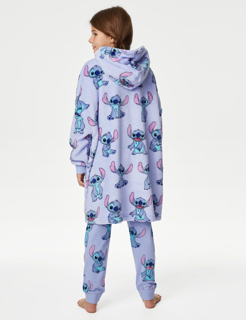 FleeceLilo Stitch Oversized Hoodie 7 16 Yrs M S Collection