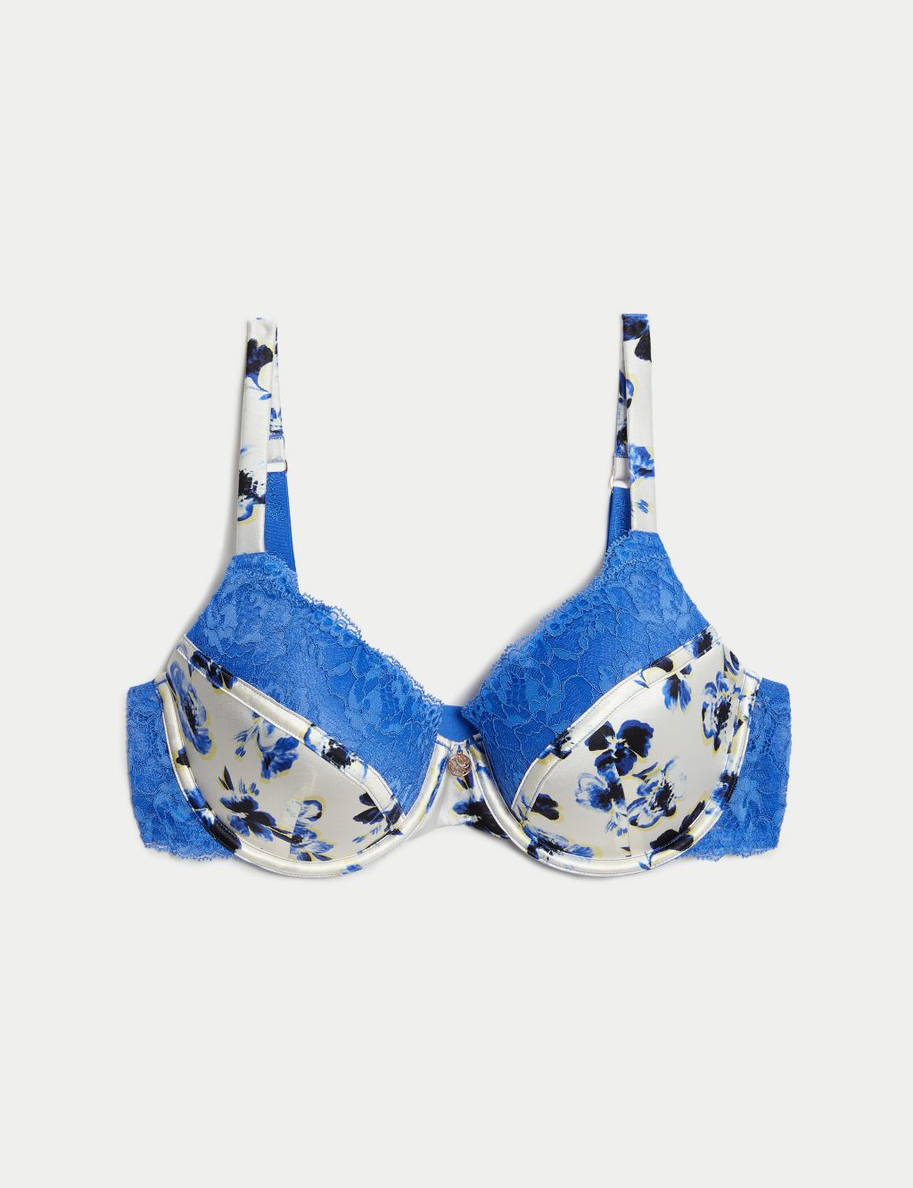 Fleur Silk & Lace Wired Full Cup Bra (A-E) 1 of 8