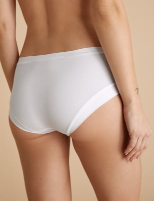 M & S Size 12 NO VPL Laser Cut Low Rise Shorts panties Briefs White RRP £6.00 