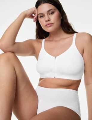 M&S Bra Post Surgery 'Flexifit' Front Fasten Full Cup Non-Wired 36H White  BNWT